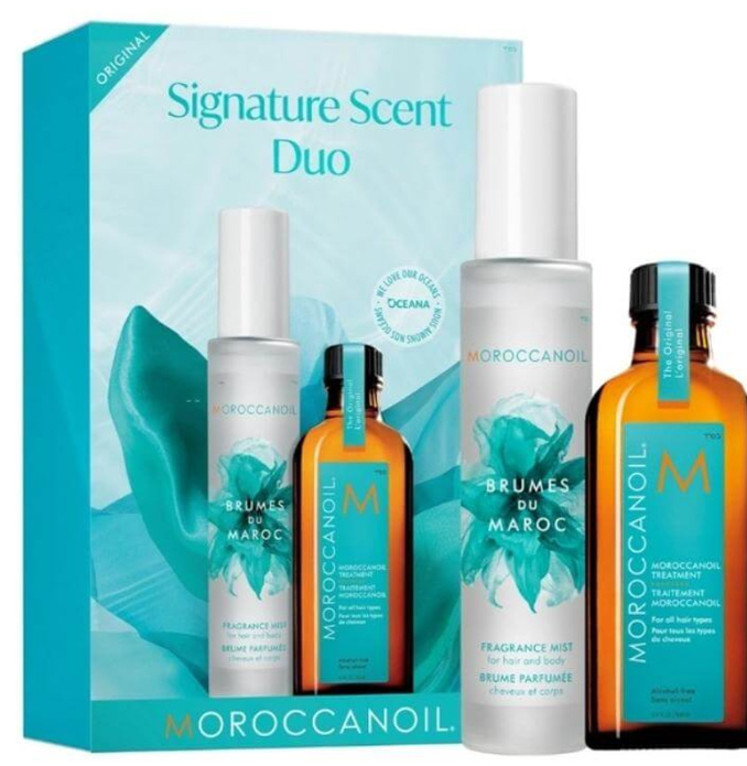 moroccanoil signature scent duo treatment oil original + brumes du maroc- Light